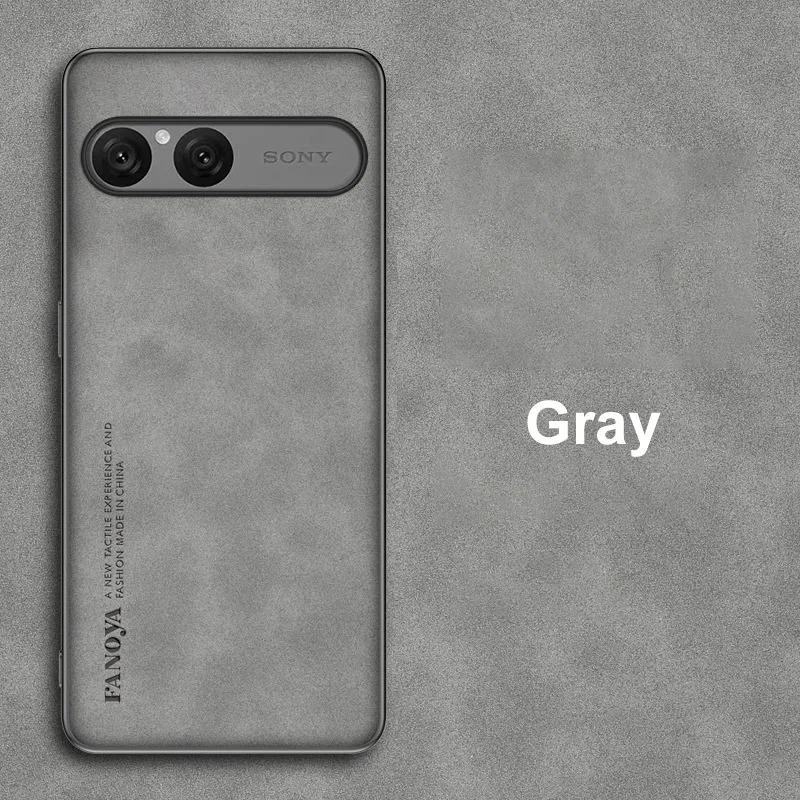 

For Sony Xperia 10 VII 10VII Case Luxury PU Leather Phone Case for Sony Xperia10 VII Back Cover Silicone Shockproof Protection For Xperia 10 VII сірий колір