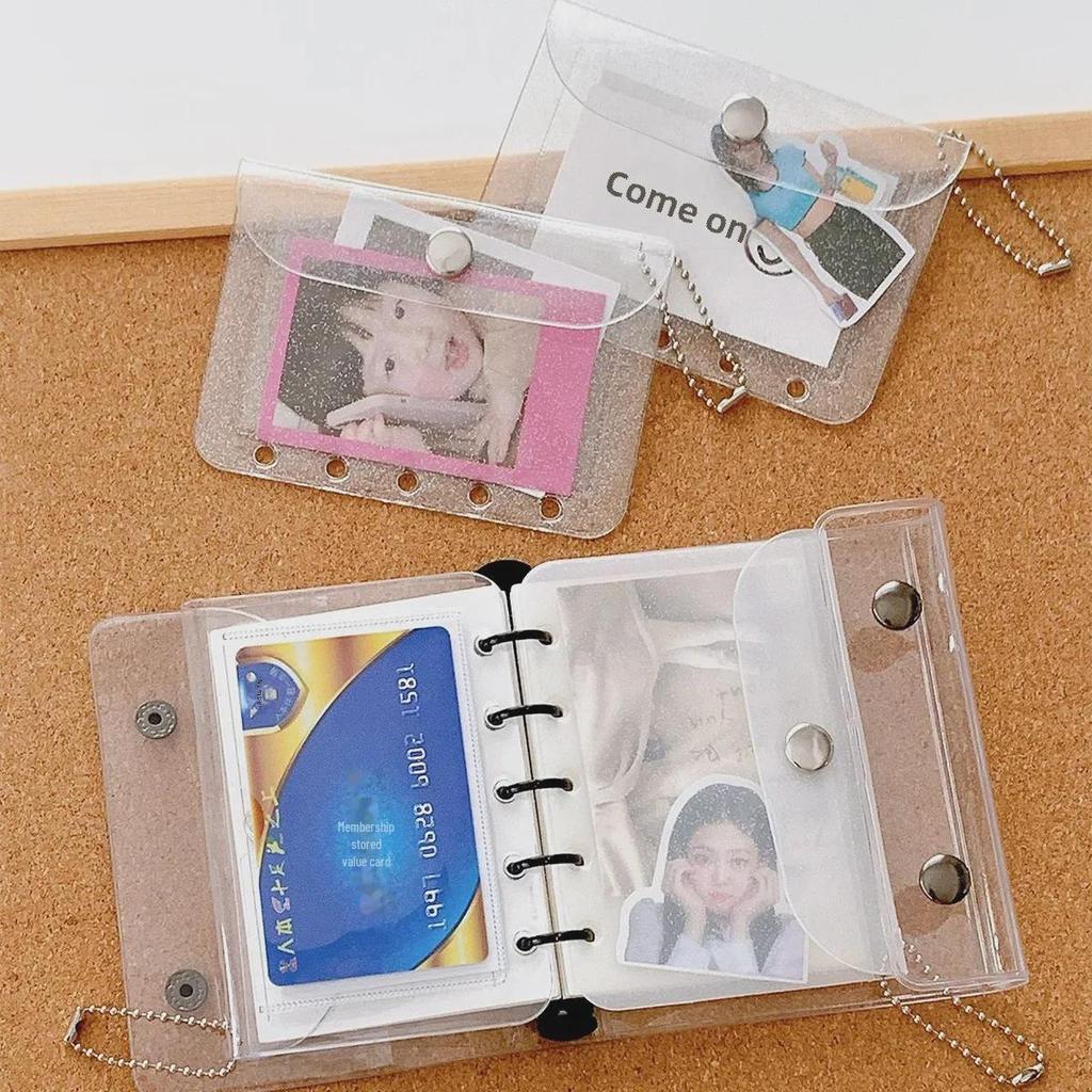 PVC Glitter Transparent A7/M5 Loose-Leaf Notebook & Storage Set