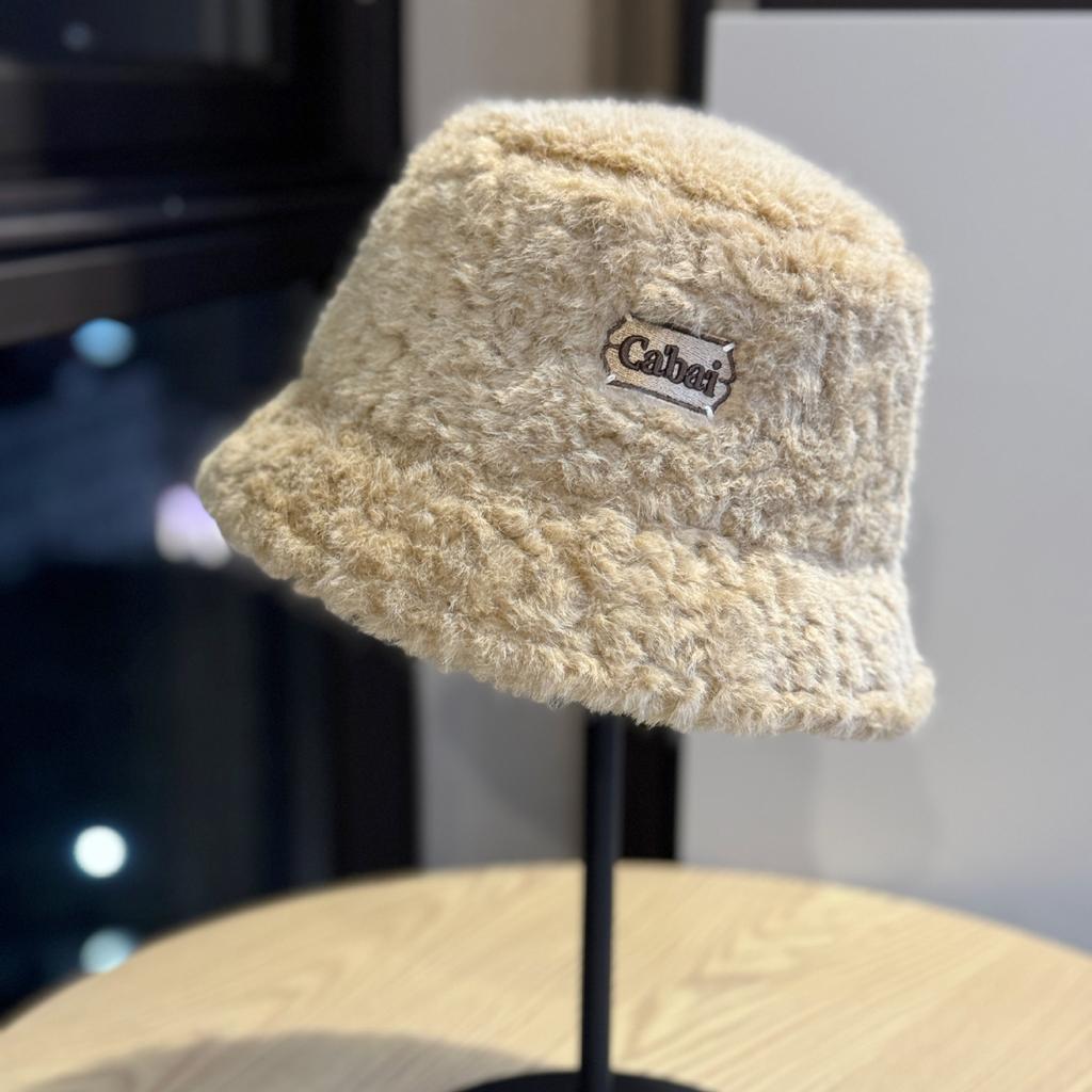 Fisherman Hat for Women Thickened To Keep Warm and Cold Proof Korean Style Fashionable Rabbit Fur Basin Hat Showing Face Small Bucket Hat Trendy
