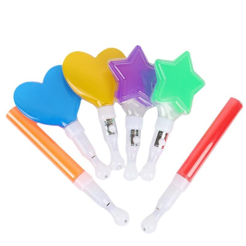 Heart and Star Glow Stick Wand - Light-Up Toy for Concerts and Events