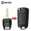 KEYYOU Remote Modified Flip Folding Car Key Shell For Opel VAUXHALL Vectra Astra Zafira 3Buttons HU100 HU46 Blade Fob Case