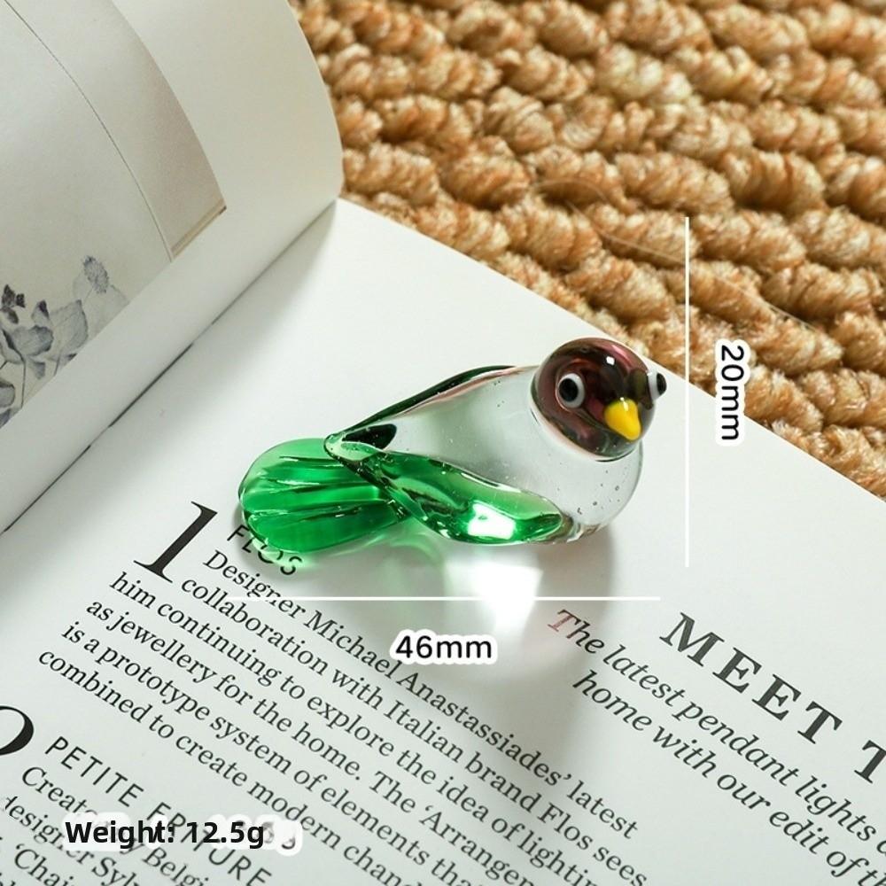 Handmade Glass Bird Figurine Mini Decorative Figurine New Animal Statue