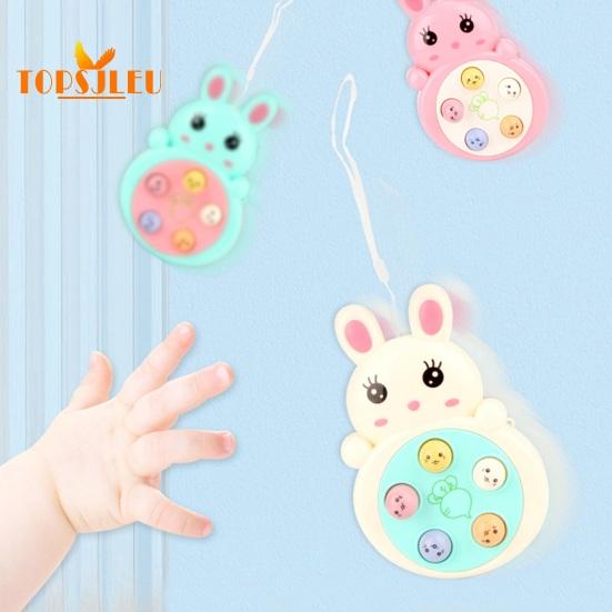 Children Brain Game Entertainment Cartoon Push to Play Pendant Hand Eye Coordination Finger Training Whacking Mole Toy with Hanging Rope Kids Toys
