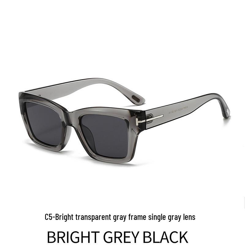 Occhiali da Sole Quadrati Polarizzati alla Moda Stile Coreano Unisex con Lenti Fotoromiche Grandi per Protezione UV