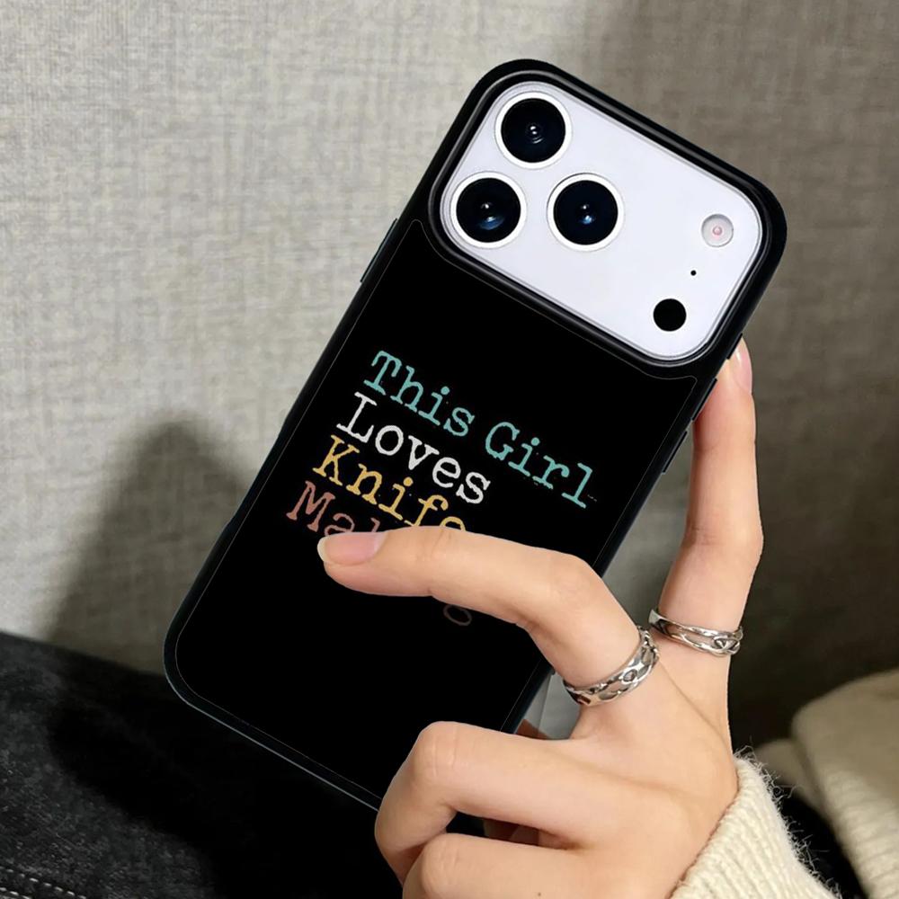 Capa Case for iPhone 17 Air 16 Pro Max 15 Plus 11 13 Mini 14 12 Back Phone Cover Love Baking Chef Knife soft
