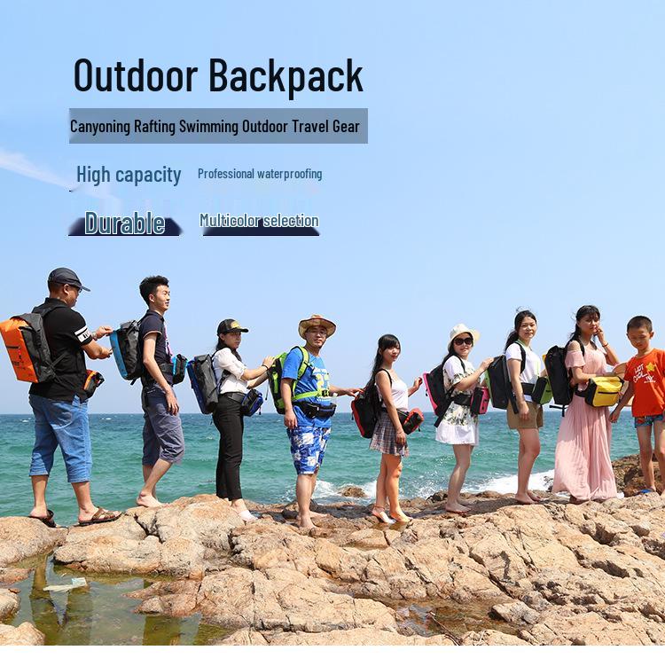 Sac étanche d'extérieur pour plage et natation - Sac à dos seau de rafting en PVC