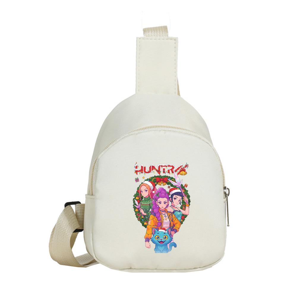 K-Pop Dämonenjäger Bedruckte Kawaii Brusttasche für Jungen Mädchen Umhängetasche Student Tragbar Crossbody-Tasche Brusttasche Weihnachten Kindergeschenk