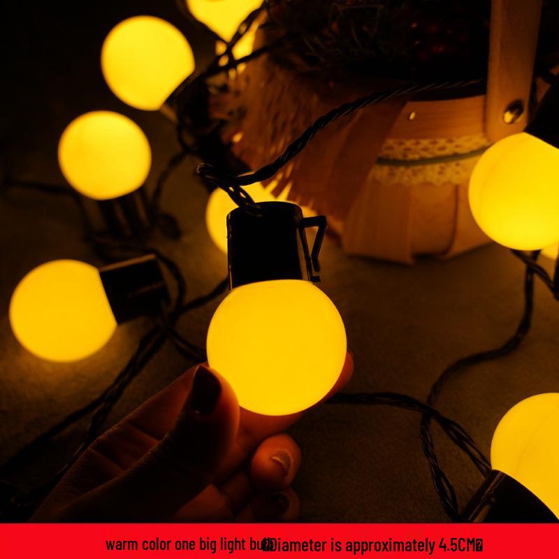 Waterproof Outdoor LED String Lights: Large Round Bulbs for Camping, Weddings, Holidays, and Decoration