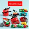 Kids' Pretend Play Kitchen Set: Cookware & Cutting Toys for Boys & Girls