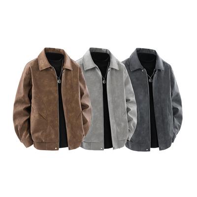 Autumn and Winter New American Retro Loose Leather Jacket PU Leather Jacket Waterproof Motorcycle Suit for Men and Women