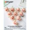 10PCS Artificial Rose Head and Bud Wedding Decoration Bride Wrist Flower Hand Holding Flower Head Flower Material DIY Valentine'S Day Gift Wedding