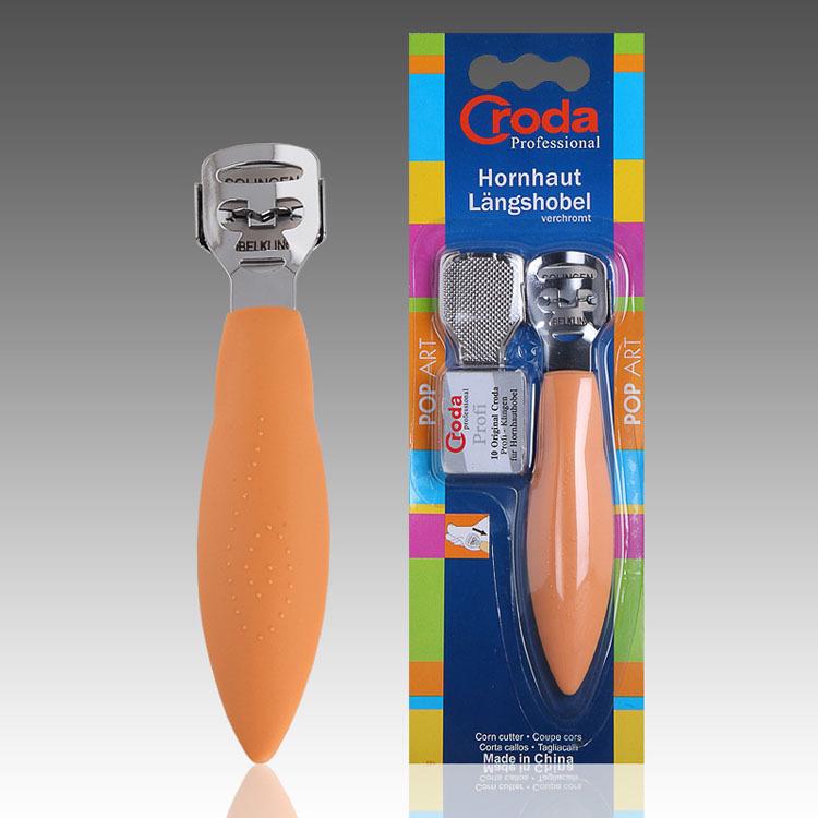 Orange Foot File Callus Remover - Stainless Steel Foot Scraper Tool for Dead Skin Removal.