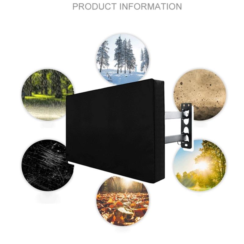 Outdoor Tv Screen Dust Cover Black Lcd Television Set Water Dust Resistant Protect Bag 24" 32" 42" 48" 52" 58"