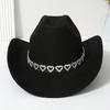 Love jazz top hat high quality woolen western cowboy hat summer men and women holiday party bride