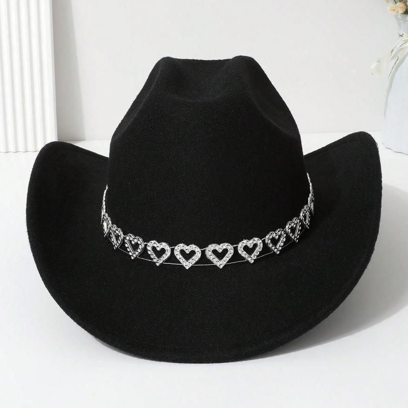 Love jazz top hat high quality woolen western cowboy hat summer men and women holiday party bride
