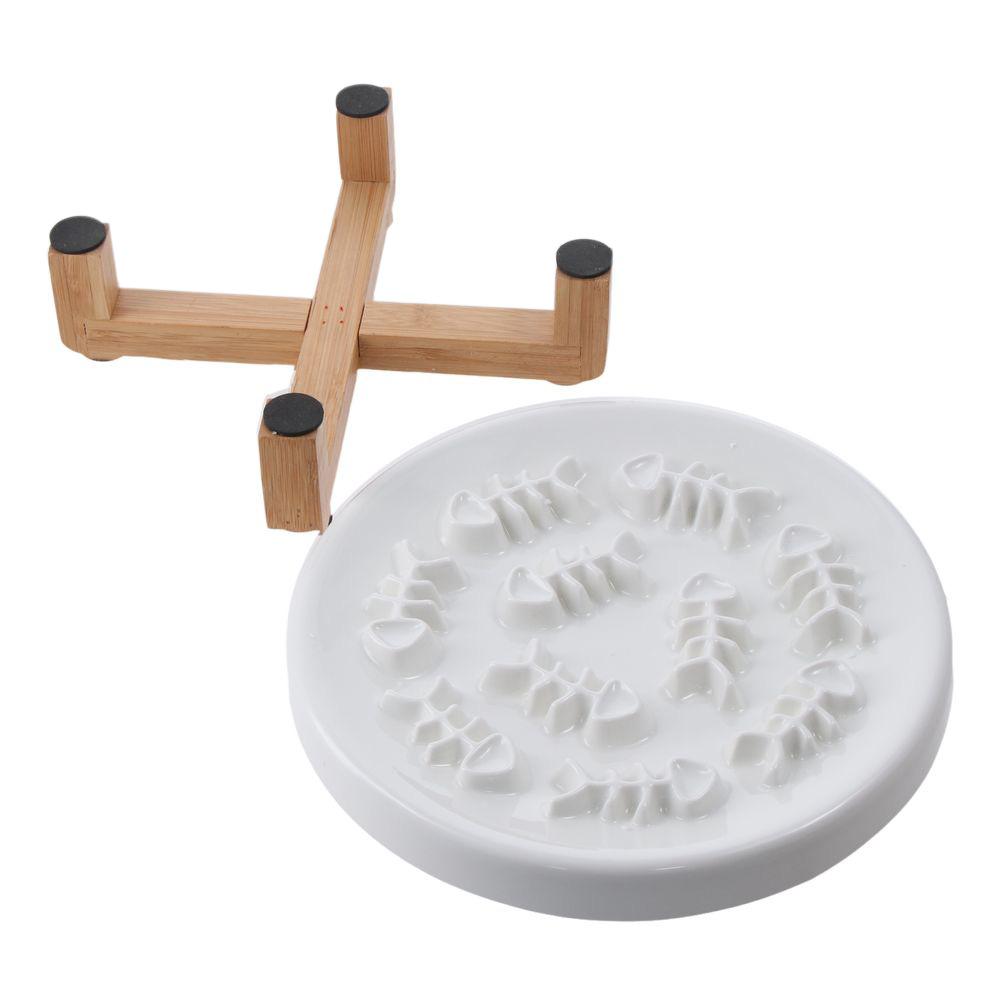 

Ceramic Pet Bowl with Stand Slow Feeders Slow Eating Dog Feeder Bowl