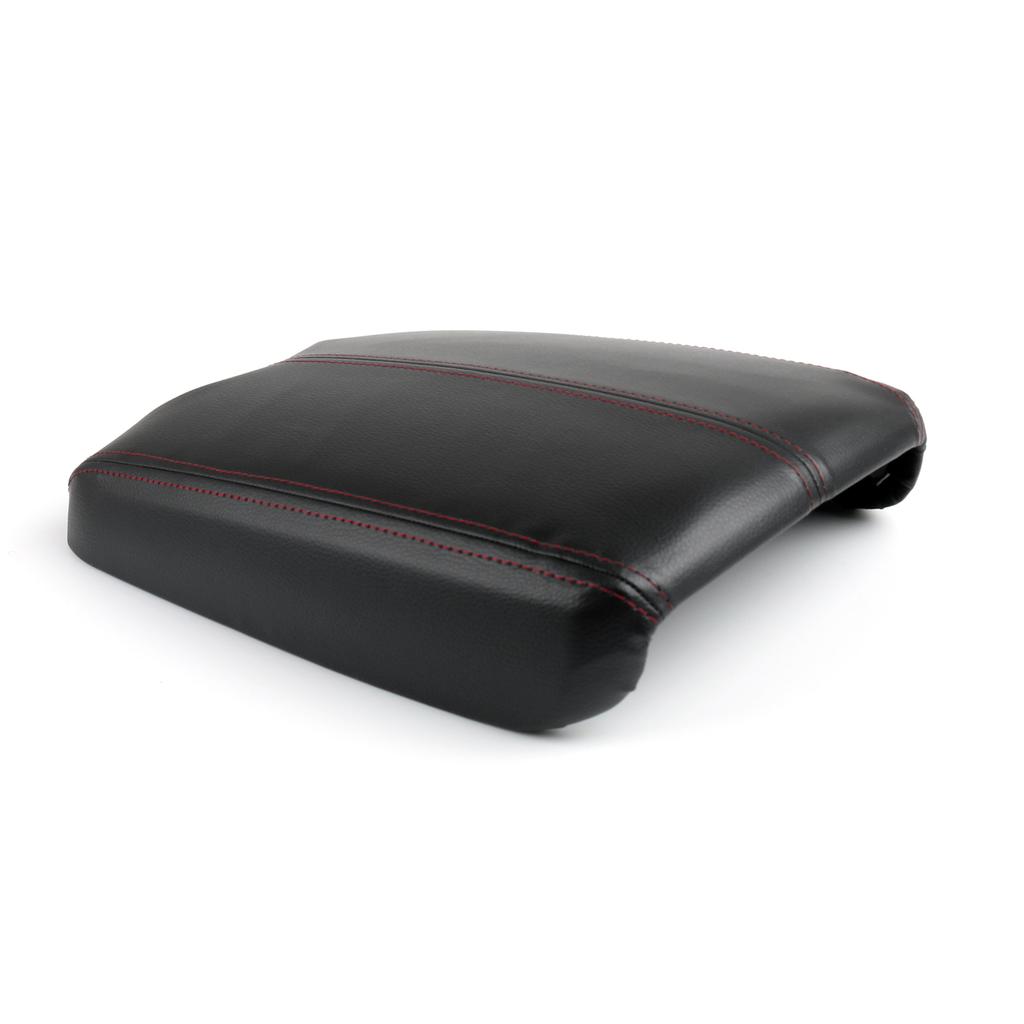 Leather Center Console Armrest Lid Cover Black For Honda Accord 2008-2012