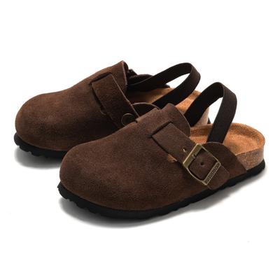 Fashion Kidmi Fashion Kids Suede Clogs Slippers Toddler Clogs Boys Girls Sandals Cork Adjustable Buckle Mules With Support Home Slippers