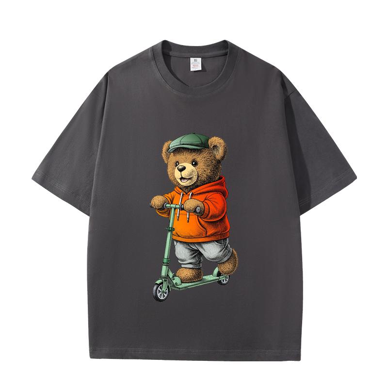 D06-16 MINISO 2026 Summer High-quality Printed Pure Cotton Shoulder Style Men's and Women's Round Neck Short Sleeved Couple T-shirt