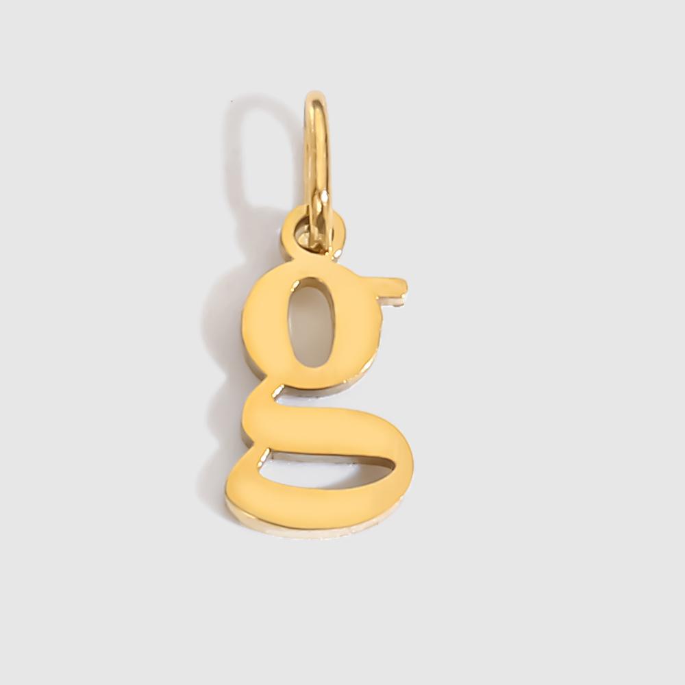 eManco Stainless Steel Cut 26 Letters Charm DIY Women's Necklace Bracelet Jewelry Making Factory Direct Sales