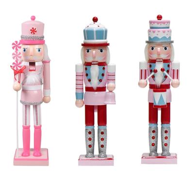 Collectible Wood Nutcrackers Puppet Decoration Desktop Shelf Ornaments 38cm Handmade Festive Nutcrackers Puppets