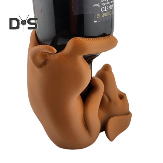 Dackel-Weinflaschenhalter, PLA-Hundefigur, Bierflaschen-Ausstellungsstand, Organizer-Rack, Home, Küche, Bar, Esstisch, Schreibtisch-Dekoration