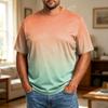 Men's Big Size Comfortable Breathable Casual Loose Fit T Shirt Top Soft Fabric Short Sleeve Crew Neck Tee for Everyday Wear
