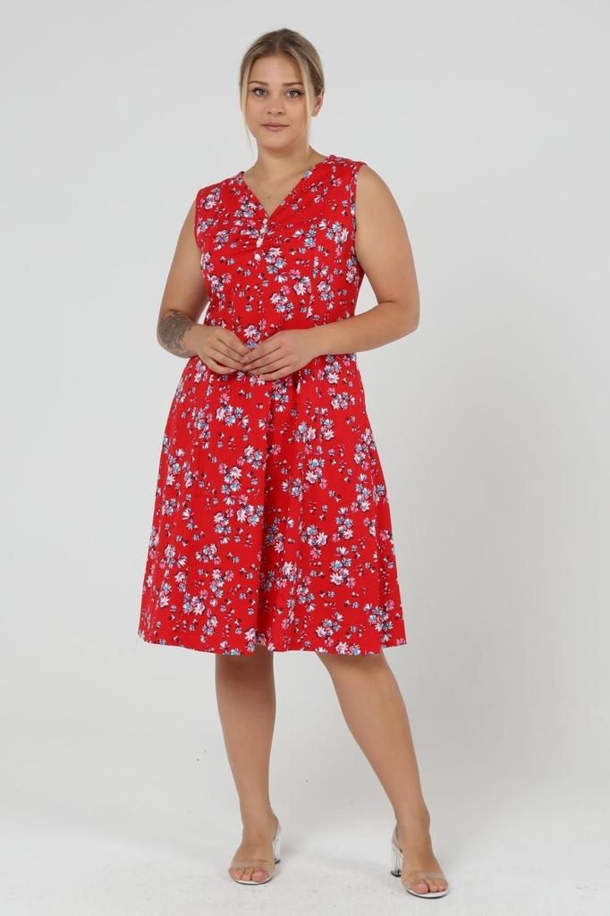 Women's Big Size Dress Combed Cotton Summer Mother Dress