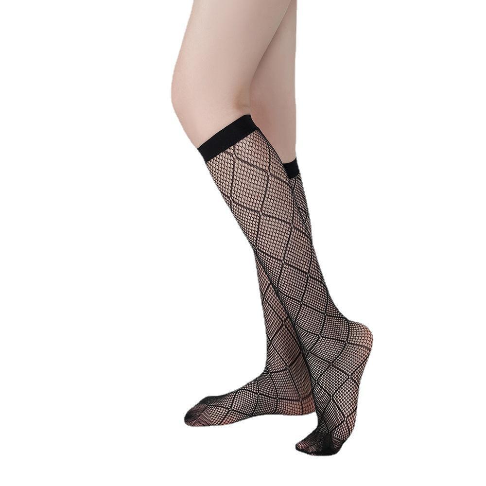 Women's Mid-Calf Solid Color Anti-Snag Socks - Slimming, Summer Style 5024