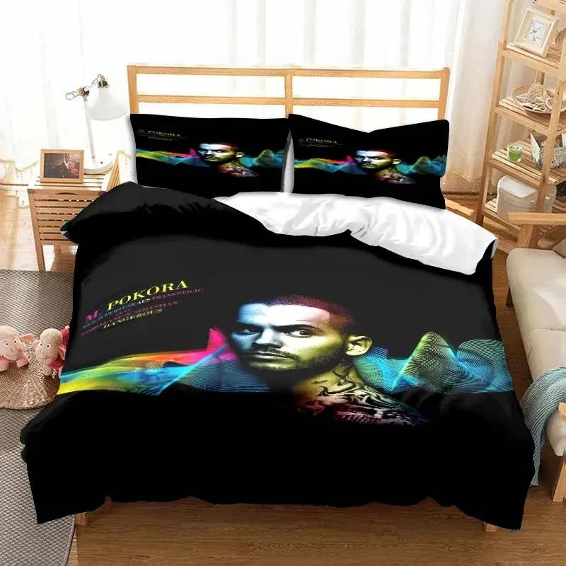 3D Print Matt M. Pokora Bedding Set Double Twin King Duvet Cover Comforter Pillowcase Boys Girls Adults Bedroom