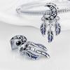 Rame bianco placcato argento, acchiappasogni, perline a forma di stella e luna, perline per braccialetti fai da te