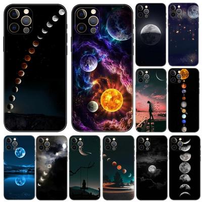 Moon Phone Case For iPhone Samsung Galaxy Redmi Xiaomi Oppo OnePlus Note S A 7 8 9 10 11 12 13 14 20 21 22 23 53 54 Pro Max Plus Ultra TPU Soft