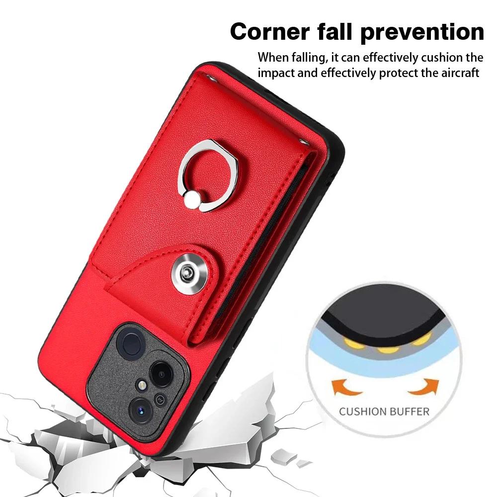 Wallet PU Leather Case For Redmi Note 13 Pro Plus 12 Turbo 12S 13C 12C 10C Xiaomi Poco C65 F6 F5 X6 X5 Cards Solts Cover Coque