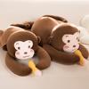 Cute Simulation Lying Down Banana Monkey Doll Plush Toy Little Monkey Doll Children Accompany Soothing Doll