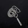 Whistle Necklace Pendant Emergency Survival Whistle Outdoor Hiking Camping Necklaces Stainless Steel Punk Whistle