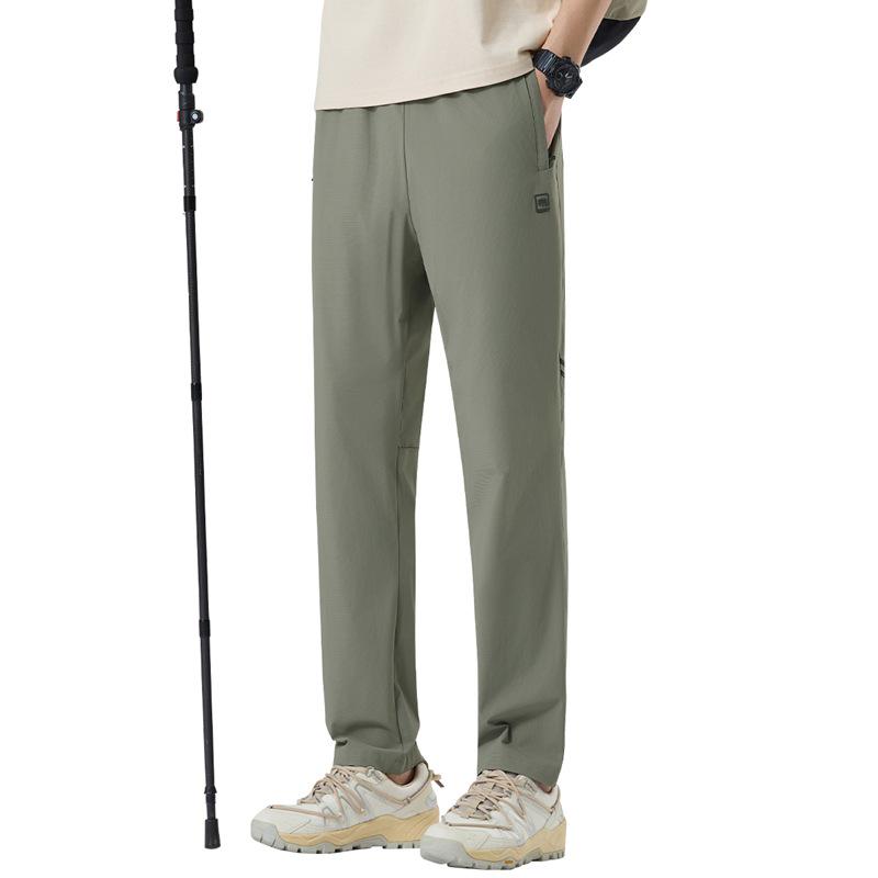 Men's Ice Silk Sun Protection Slimming Straight-Leg Sport Pants - Light Summer Casual Wear