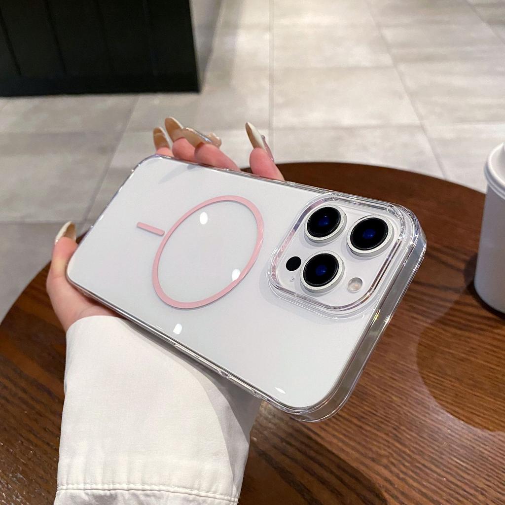 Suitable for Samsung High Magnetic Suction PC Large Hole Full Inclusive S25ULTRA Mobile Phone Case Simple S24PLUS FE