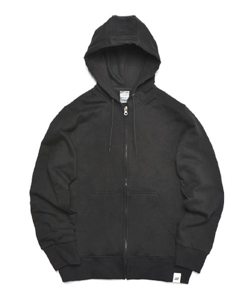 Uni Apparel Basic Sweat Zip-Up Hoodie Black