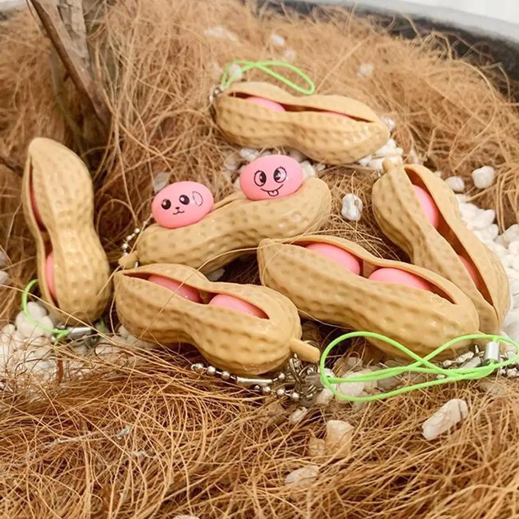 Fidget Toys Decompression Edamame Toys Antistress Popper Toy Infinite Peanut Peas Beans Keychain Fidget Squishy Decompression