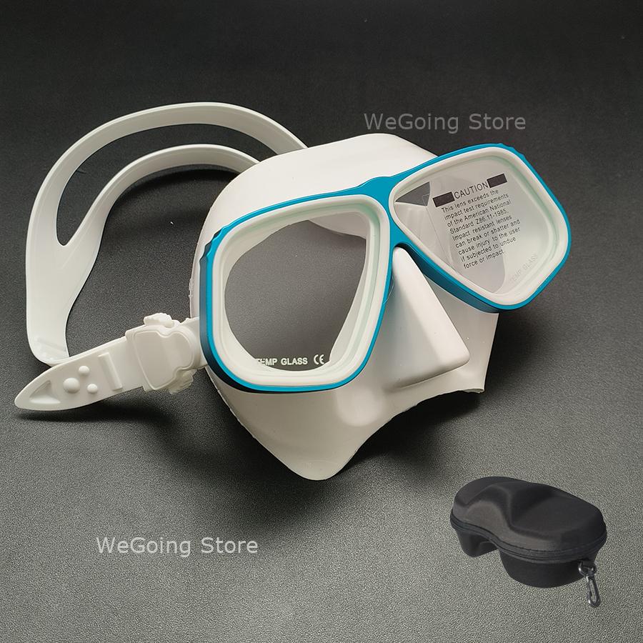 Top Level Aluminium Free Diving Goggles Mask Alloy Small Volume Snorkeling Mask Diving Glasses Pack In Black Box Lightweight Design