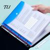 Waterproof Document Case 11 Hole Expanding File Pockets, Reusable PP Sleeves, Transparent Mesh Pouch Organizer Bag for Home Office And School Card