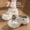 Damen Hausschuhe Strandsandale Erhöhende Schuhe Sommer Anti-Rutsch Zehenumschließende Sandalen Tragen Strand Outdoor