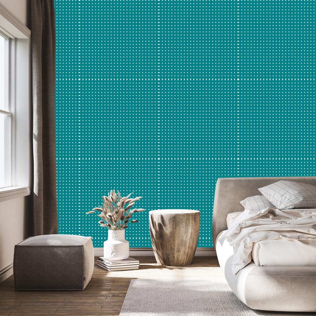Turquoise Dots Wallpaper, Turquoise Background for Living Room and Bedroom 50x1000