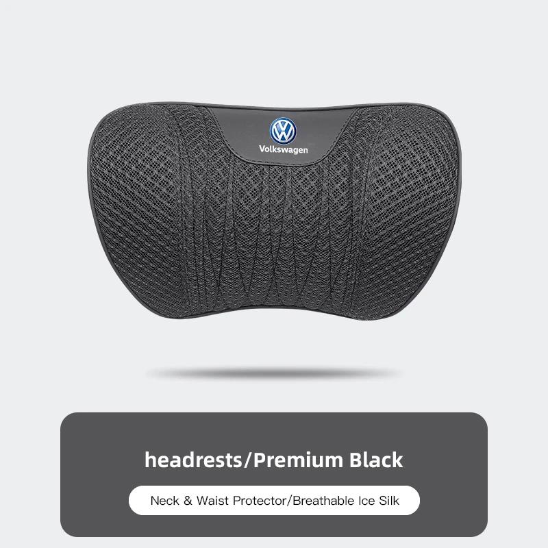 VW GTI GOLF 2026 Hot For VW VOLKSWAGEN Car Seat Ice Silk Pillow Neck Driving Seat Headrest Back Cushion For Volkswagen Polo Golf