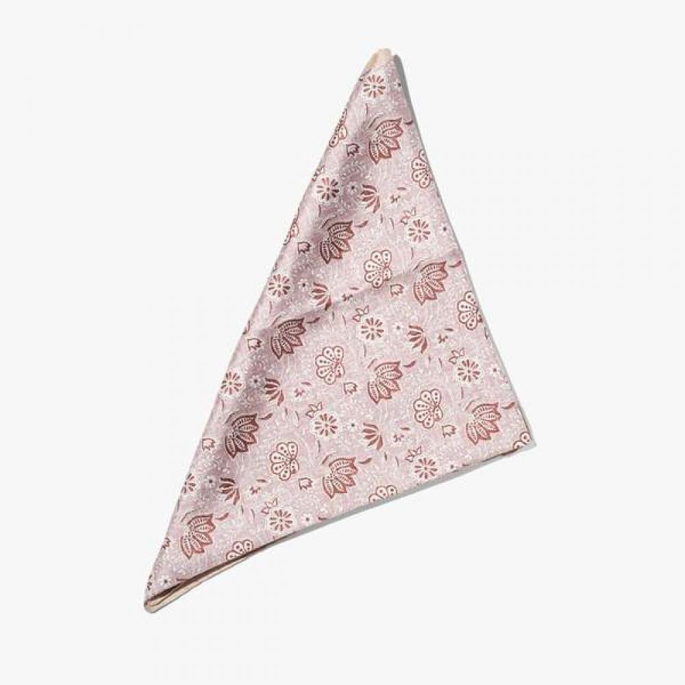 Paolo Albizzati Silk Bandana  Floral  Light Brown Azf1m80003a55 LIGHT BROWN (LIGHT BROWN)/FREE