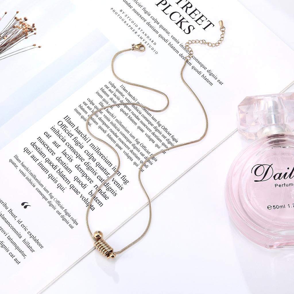 Coil Spring Necklace Women's Hip Hop Necklace Ins Fashion Accessories