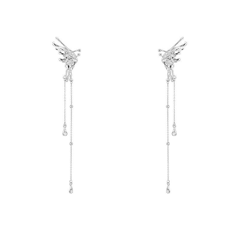 Non-Piercing Liquid Tassel Metal Ear Cuff Hook Earrings - Cold Style