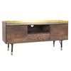 TV Cabinets DKD Home Decor Dark Brown Metal Mango Wood (130 X 45 X 60 Cm)