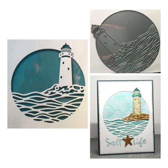 Kruhový maják Kovové vyřezávací raznice DIY Scrapbook Emboss Paper Cards Album Stencil