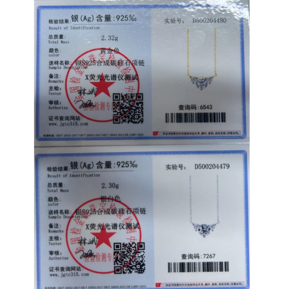 Fashion Trendy Versatile Moissanite Necklace Unique Design Clavicle Chain D VVS1 Delicate Premium Jewelry For Women
